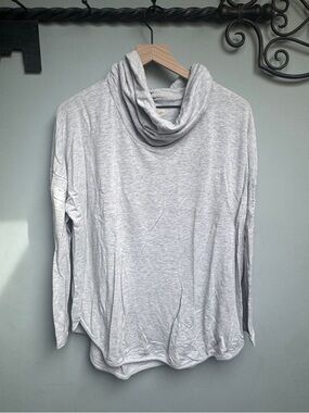 Loft Lou & Grey super soft gray cowl neck sweatshirt